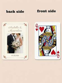 Personalized Custom Photo & Text Playing Cards, Romantic Keepsake Deck For Wedding/Anniversary, Custom Gift For Couples, Unique Collectible Card Set For Game Night & Souvenirs - Multicolor - View 13