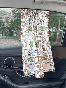 1件卡通主題嬰兒車遮陽簾，吸盤式安裝側窗遮陽簾，兒童汽車側窗隱私遮陽簾 - 彩色 - 查看 6