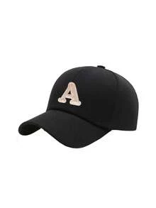 1pc Children 26 Letters Pattern Baseball Cap, Toddler Boys Girls Sun-Shading Hat, Suitable For Outdoor, Everyday Wear, UV Ion - Black - View 5