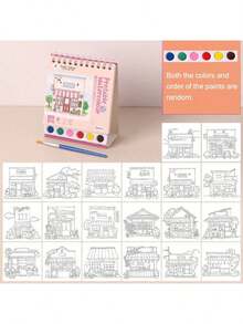 20-Page Watercolor Painting Set - Complete All-In-One Art Kit For Beginners And Artists, Premium Paper With Illustrations, Suitable For Creative Leisure Activities - Color Mixing - View 14