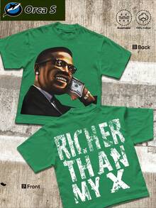 T-Shirt Da Uomo Y2K 2026, "Richer Than My X", Elementi Di Poster TV, Sport All'aria Aperta, Moda Street Moderna, T-Shirt Da Uomo Alla Moda E Morbide Realizzate In 100% Cotone, Re - Crea - 查看 10
