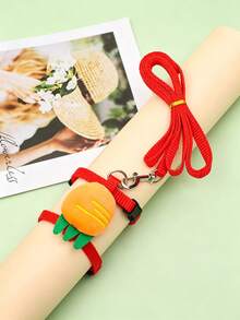 1 bộ dây xích và đai đeo mèo điều chỉnh được, thiết kế thoáng khí họa tiết hoạt hình, phù hợp cho thỏ và thú cưng nhỏ - Nhiều màu - Xem 17