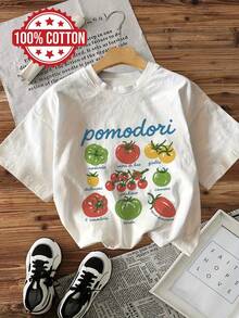 Minimalist. 100% Cotton. Short-Sleeved, Round-Neck Printed T-Shirt, Casual Spring/Summer Top, Women's Clothing. Spring/Summer Top. - White - View 2