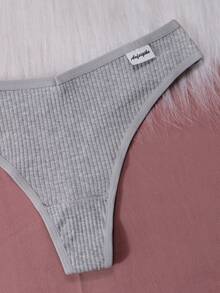 8Pcs/Set Tangas Para Mujer Women's Cotton Thongs Panties Comfortable Underwear Breathable Lingerie - 彩色 - 查看 10