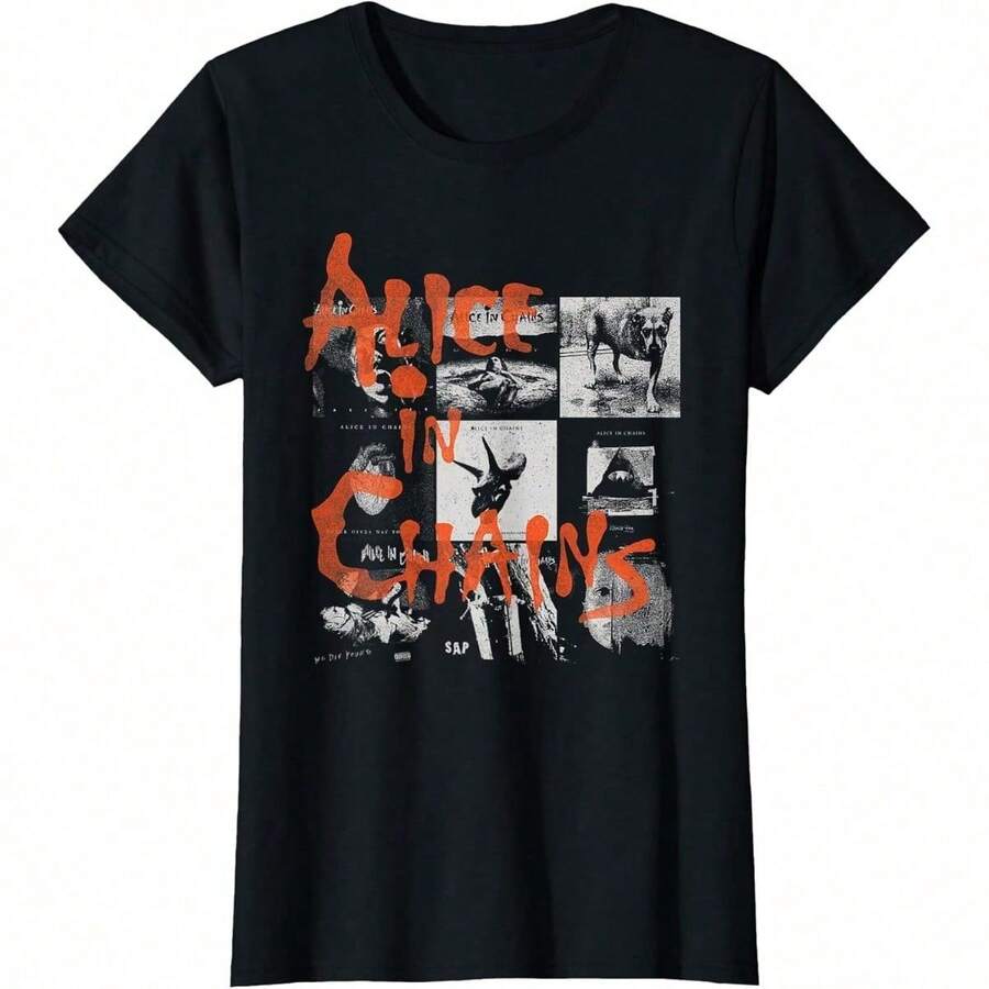 Camiseta con diseño de cuadrícula de álbum - Blanco - Ver 1
