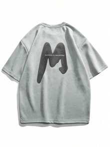 Men's Fashionable Casual Suede Crew Neck Short Sleeve T-Shirt - Mint Green - View 3