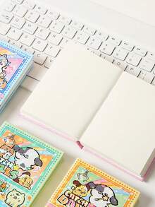 1pc Mini Pocket Notebook With Cute Pets And Gashapon Machine Print, Blank Portable Notepad, Incentive Prize Stationery, 80 Sheets Blank Inner Pages For Free Writing And Recording, Daily Long-Term Use - Note Book - View 3