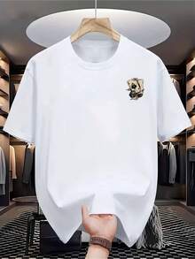 Camiseta estampada de moda para hombres - Negro - Ver 3