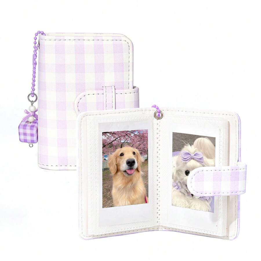 28-Page Mini Photo Album, Compatible With Fujifilm Mini 13 12 11 SE 41 Instant Camera 2.15x3.4 Inch Photo Paper, PU Material With Cover Display Mini Photo Album Book - View 1