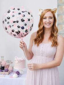 100pcs Colorful Cat-Shaped Confetti With Pink, White And Black Paw Print Patterns. Perfect For Cat-Themed Party Decorations, Ideal For Pet Lovers, Cat Birthday Parties, Baby Showers, Wedding Decor And DIY Craft Projects. - Multicolor - View 5