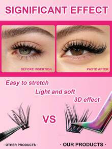 New Fox-Style Straight Eyelashes, 10 Rows, Large Capacity, Slanted Winged, Big Eye Effect, Lightweight, Soft, Fashionable, 3D Natural Thick, Devil Girl Cartoon Style - View 4