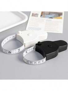 Automatic Retractable Portable Self-Test Tape Measure, Professional Retractable Waist Circumference Measuring Tape, Fitness Home Soft Leather Tape Measure, Imperial & Metric Dual-Sided Dual-Use, Mini Triple Circumference Automatic Card-Style Measuring Tape, One-Button Precise Measurement Tool - A - View 15