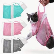 2 Stücke Set Katzen-Badebeutel, verbessertes komfortables Mesh-Design, Katzen-Badehilfe, geeignet für Katzen- und Hundebaden, Krallenschneiden, Fellpflege und Medikamentengabe - Verschiedenfarbig - Übersicht 9