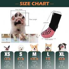 Anti Slip Dog Socks To Prevent Licking Paws, Hot Pavement Dog Boots And Paw Protectors Booties For Hardwood Floors With Heart Grippers, Dog Shoes For Small Medium Lar Senior Dogs Indoor XS - XSmall - View 3