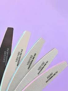 25pcs Nail Files - 80/100/150/180/240 Grit Nail Care Manicure Set, Double-Sided Nail File, Washable Nail File, Reusable Nail Buffer Block, Suitable For Natural Nails And Acrylic Nails, Home And Salon Use - Multicolor - View 5
