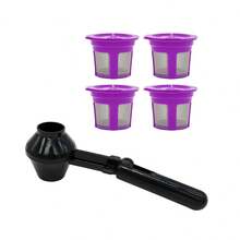 Coffee Measuring Scoop Funnel With Coffee Pods, Reusable Refillable Coffee Pods, Coffee Measuring Spoon Of 2 Tablespoon Capacity, Scoop With Funnel For Ground Coffee, Protein Powder, Tea - Multicolor - View 10