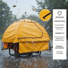 [Free Shipping] Power Plant Canopy 36 X 26 X 26 Inch For Storage Transport Maintenance, Heavy Duty Thicken Oxford Fabric Yellow Exterior Protective Shell Fits 70-108 Inch Perimeter Units Case Accessory-XY188700 - Default0 - View 4
