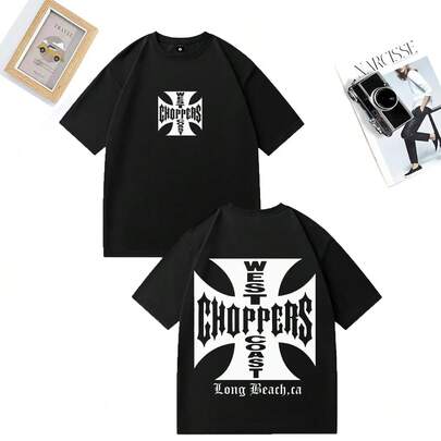 Paul Walker Shirt West Coast Choppers Herren T-Shirt Damen Vintage Lose Oberteile Baumwolle Kurzarm Hip Hop Streetwear Unisex T-Shirts