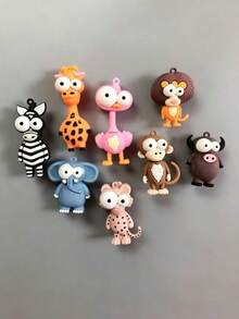 8pcs/1pc Cute Cartoon Fridge Magnets, Suitable For Decorating Kitchen, Office Whiteboard, Storage Cabinet, Cupboard And Home Dishwasher - I - View 2