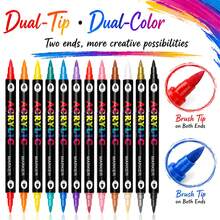 ZIBEEF Acrylic Marker Set, 24pcs Professional Color Series - 6 Color Schemes Available, 0.7mm Ultra-Fine Tip Premium Ink & Dual-C, First Day Of School - Multicolor - View 9