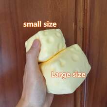 1個大號起司泰迪玩具 手作方形壓力球 填充石油凝膠或麵粉 無回彈 可塑性強 柔軟紓壓 適合青少年與成人 緩解焦慮 提升專注力 成人惡搞禮物 辦公室學習放鬆 趣味 - 多色 - 查看 11
