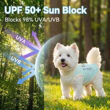DomKim Lightweight Breathable Pet Cooling Vest, Summer UV Protection Sleeveless Top, Quick-Dry Insect-Repellent, Outdoor Walking Heatstroke Prevention Vest, Suitable For Small, Medium, Large Dogs And Cats - Green - View 5
