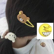 San-X Rilakkuma New Cute Relaxed Bear Cartoon Hair Clip, Girly Student Bangs Side Clip, Doll BB Hair Clip Hair Accessory - Multicolor - View 6