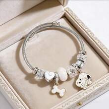SNOOPY 1件/2件 卡通吊墜珠飾手鍊 女款 小眾設計 黑白鎖骨鍊 適合粉絲、家人與朋友的精美小禮 日常必備 [隨機款式] - 彩色 - 查看 5