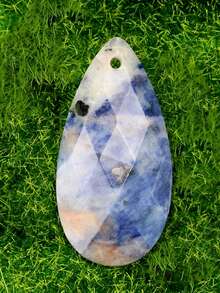 1PC Multi-Faceted Teardrop Natural Stone Pendant, 13 X 26Mm, Energy Healing Crystal, Handmade Creative DIY Earring Necklace Jewelry Accessories - Water Droplet Cut - View 11