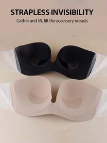 1pc Adhesive Bra With Back Sticker For Daily Wear, Evening Dress, Formal Occasion, Wedding Photography - Multicolor - View 2