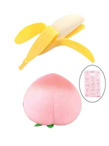 1/2PCS Jouet de pression créatif anti-stress en forme de pêche réaliste, jouet fidget pour adulte à rebond lent et doux, toucher moelleux et apaisant, soulage l'anxiété par la pression des doigts, cadeau créatif, décoration, jouet anti-stress parfait avec sac cadeau (le produit peut être endommagé en raison de la compression et des collisions pendant le transport) - Multicolore - Voir 19