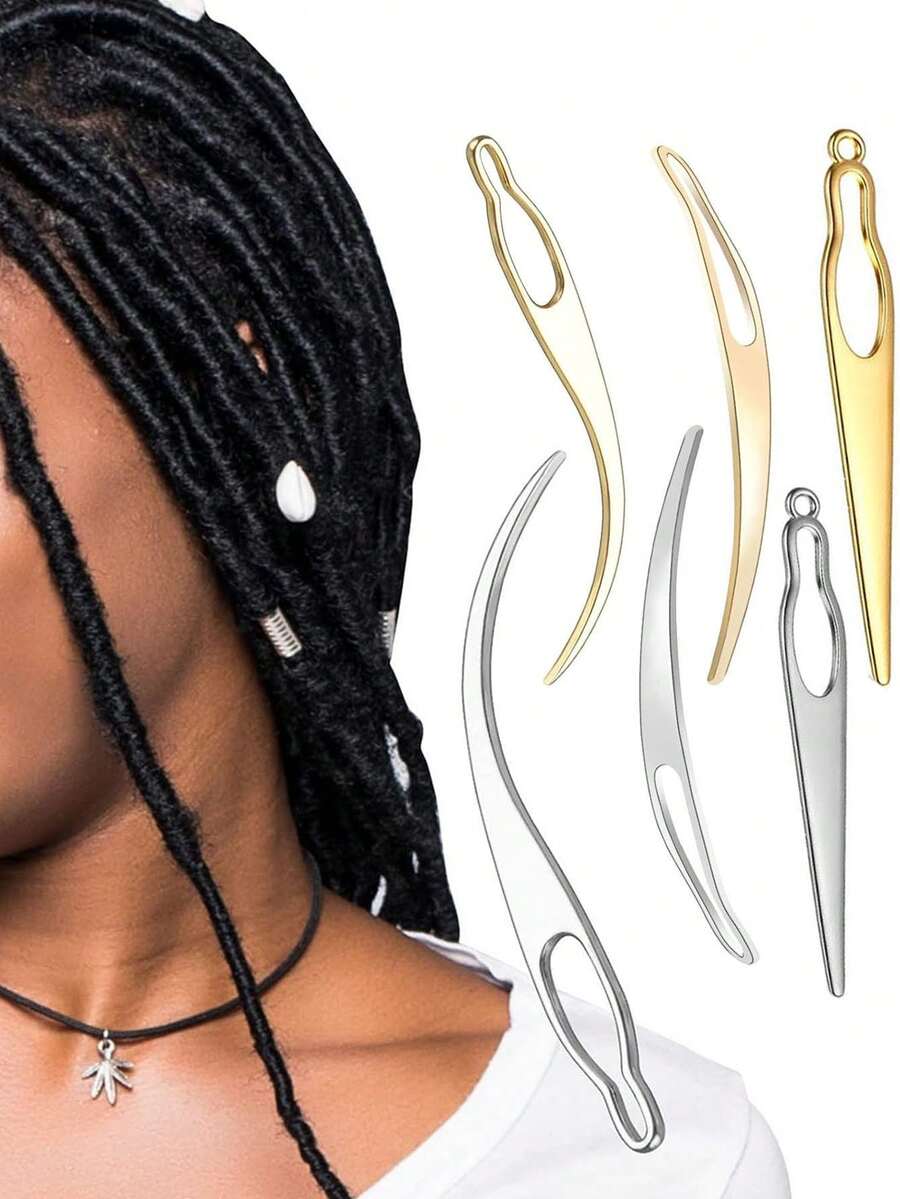 6pcs Lock Tool Set For Braiding, Interlocking Lock Tool, Sister Lock Tool, Crochet Hook For Maintaining Dreadlocks Hair Extensions Styling Tool Hair Extension Tool - Multicolor - View 1