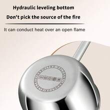 1pc Mini Butter Heater Small Pot, Milk Heating Pot, Stainless Steel Stew With Pouring Port, Used For Melting Chocolate And Candy Making, Suitable For Gas Stoves And Induction Cookers - View 3