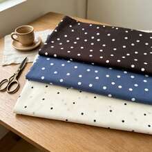 1 pièce Tissu à motif pois vintage, multicolore, noir, beige, bleu 3 couleurs, imprimé de pois sur coton, convient pour la confection de vêtements rétro, hauts, couture DIY, artisanat et décoration d'intérieur, largeur 145 cm, vendu au mètre - petits pois - Voir 13