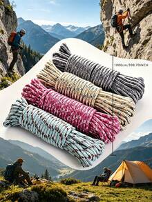Thick Polyester Braided Rope, 5m Solid Color Rope, Suitable For Weaving Crafts And DIY Projects - Available In Multiple Colors Such As Black, Blue, Red, Pink, Green, White, Yellow, Light Blue, Orange - Perfect For Making Phone Lanyards, DIY Projects, Outdoor Camping, Pet Leashes, Etc. - Durable And Versatile - Solid Color - View 11