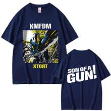 Rockband KMFDM XTORT Doppelseitig Bedrucktes T-Shirt für Männer und Frauen, Mode Vintage Gothic Streetwear Unisex Lässiges Oversized T-Shirt - Schwarz - Übersicht 4