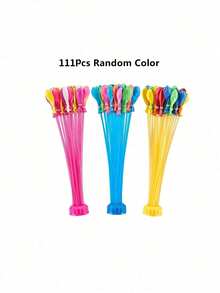 1 Set Tropical Color Self-Sealing Water Balloons, Summer Fun Water Game Supplies, Tropical Party Balloons, Thickened Large Latex Material, Suitable For Outdoor Camping, Beach, Swimming Pool (Random Color Delivery) - Multicolor - View 4