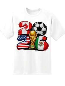 2026 World Cup Usa Canada Mexico Soccer Tournament Fan T Shirt For Men Women Unisex Football Jersey Gift For Sports Lover - 白色 - 查看 2