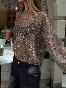 Women Tops - Light Brown - View 2