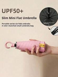 Payung Lipat Kecil, Payung Mini Saku Tahan Air Portabel untuk Perjalanan, Pelindung Matahari Wanita 2-in-1 Mini 6 Lipat Ultra Ringan Portabel, Payung Portabel Kompak untuk Perlindungan Matahari dan Hujan, Aksesori Perjalanan/Musim Panas untuk Perlindungan Matahari dan Hujan - MultiWarna - View 14