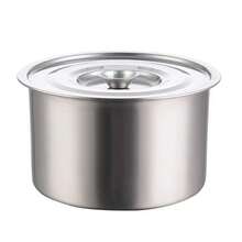 Olla de sopa multifuncional de acero inoxidable, fácil de limpiar, resistente a altas temperaturas, con tapa para condimentar huevos - Ver 1