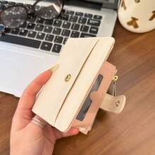 Korean Style Zipper Wallet With Multiple Card Slots, Envelope Wallet, Women's Minimalist Bi-Fold Wallet - Multicolor - View 2