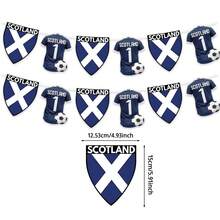 1 Set, Bandera de Fútbol "¡Vamos Escocia!", Decoración de Bandera para Reunión de Fans del Equipo de Escocia, Bandera de Camiseta del Equipo de Fútbol de Escocia, Decoración de Fiesta con Tema de Bandera Saltire, Bandera de Fútbol de Escocia, Emblema del Equipo de Escocia, Bandera de Reunión de Fans con Tema de Camiseta y Fútbol - Camiseta de fútbol digital escocesa - Ver 2
