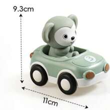 Children's Toy Car For Boys And Girls, Detachable Soft Rubber Squeeze Toy, Finger Sleeve, Inertia Slide Animal Car, Baby Bath Water Toy, Parent-Child Interaction, Interest Cultivation Interactive Toy - Multicolor - View 7
