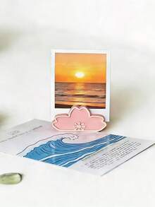 1 Set Marco de Fotos Decorativo Floral, Marco de Fotos de Escritorio con Diseño Floral, Soporte para Tarjetas, Decoración de Escritorio Linda, Adecuado para Oficina y Dormitorio, Regalo Perfecto para Decoración del Hogar - Multicolor - Ver 9