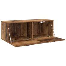 Mobiletto a muro  in legno anticato 100 x 36,5 x 35 cm - Marron - Visualizzare 5