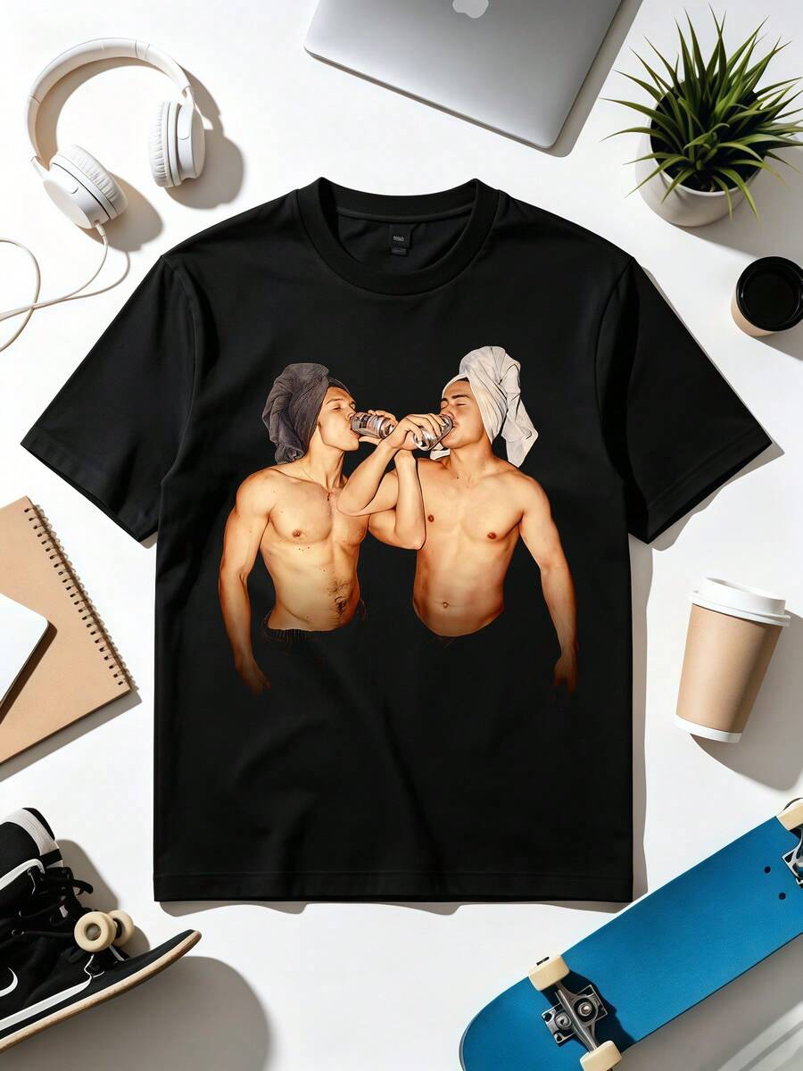 Connor Storrie Heated Rivalry Inspired T-Shirt.Soft Fabric Loose Daily Casual Tee - Black - View 1