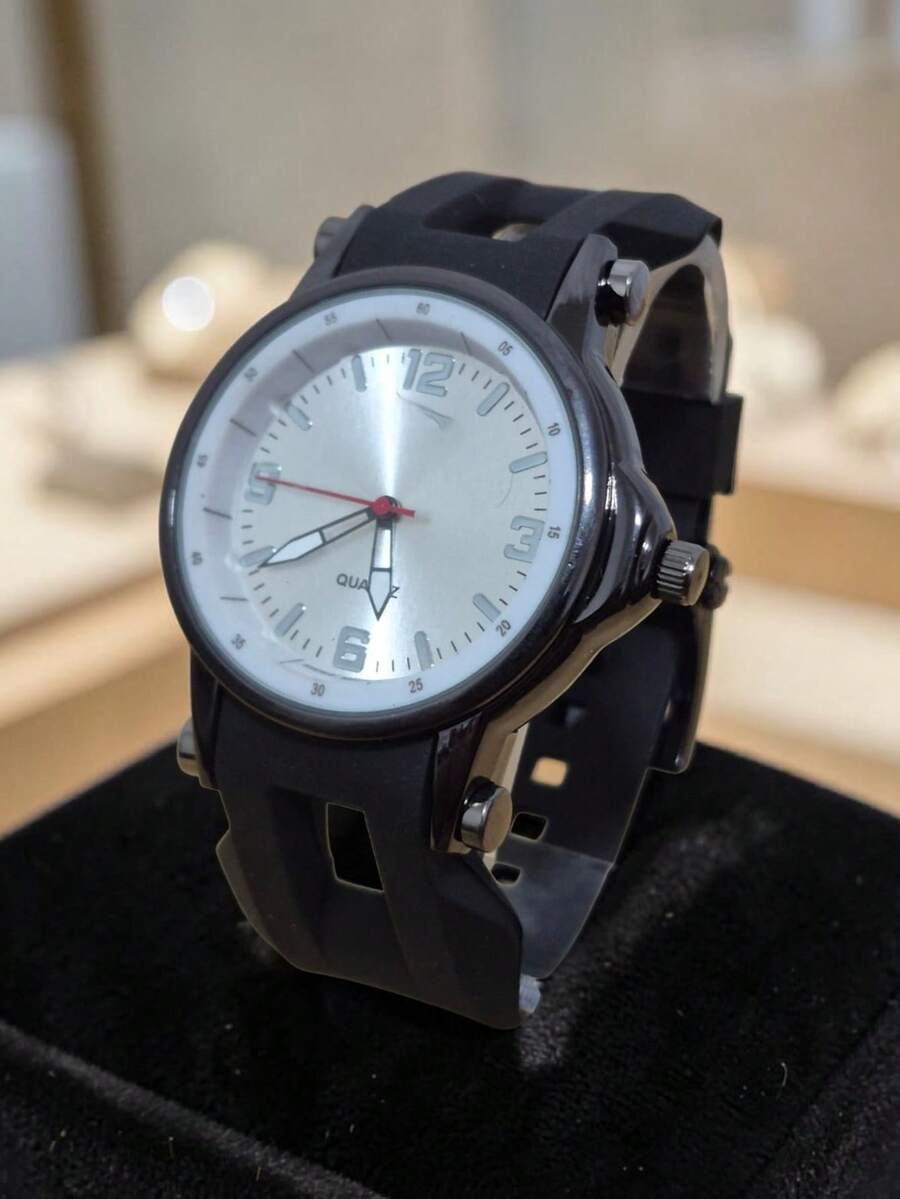 Relógios Masculino Gearbox, Modelo Analógico, Moda, Presente - Preto e Branco - Visão 1