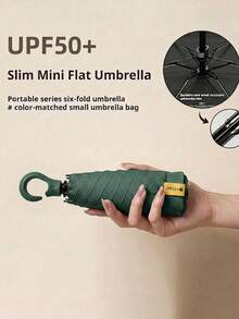 Payung Lipat Kecil, Payung Mini Saku Tahan Air Portabel untuk Perjalanan, Pelindung Matahari Wanita 2-in-1 Mini 6 Lipat Ultra Ringan Portabel, Payung Portabel Kompak untuk Perlindungan Matahari dan Hujan, Aksesori Perjalanan/Musim Panas untuk Perlindungan Matahari dan Hujan - MultiWarna - View 24