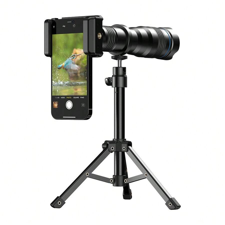 Lensa Telefoto HD 36X Daya Tinggi APEXEL, Lensa Telefoto Ponsel dengan Tripod Kompatibel dengan iPhone dan Smartphone Lainnya, Monokular Ponsel untuk Konser dan Berburu/Berkemah - A - View 1